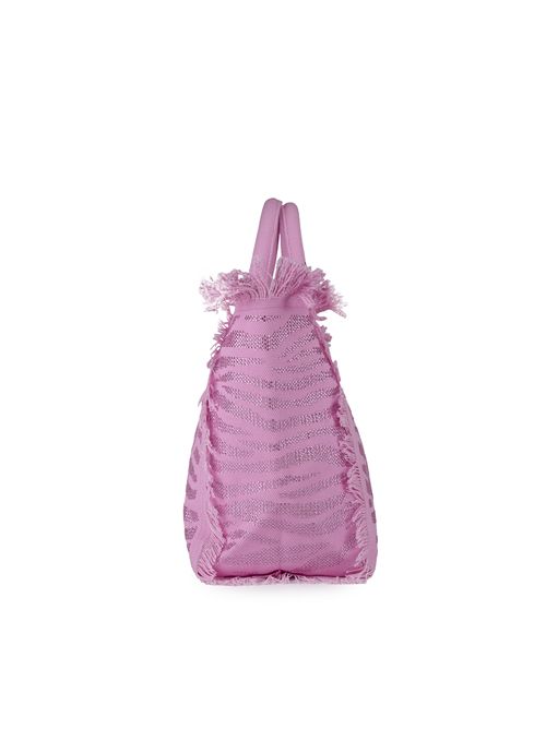 Borsa Vanity Zebra in canvas con strass Mc2 Saint Barth | VANITY06736H STRASS ZEBRA 21